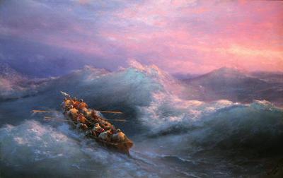Репродукции Произведений Искусства The Shipwreck (8), 1884 по Ivan  Aivazovsky (1817-1900, Russia) | WahooArt.com