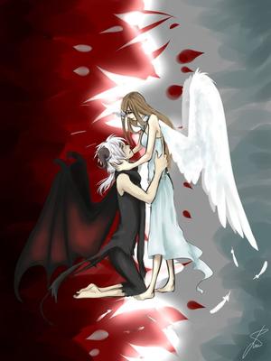 Ангелы и демоны картинки аниме