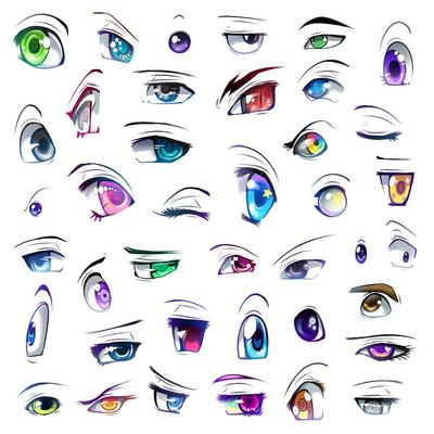 Как рисовать аниме глаза | Рисование в Фотошопе | Anime, Mắt, Ý tưởng vẽ