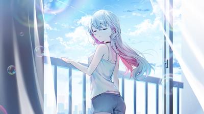 Anime Girl Beach Wallpaper 2048 x 1152 by NeoCakeMe on DeviantArt