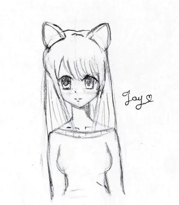 Рисунки аниме карандашом для срисовки девушки