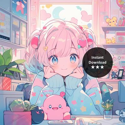 Anime Girl, Cute Girl, Happy, Kawaii, Digital Art, Anime, Otaku, Anime  Waifu, Anime Poster, Anime Wall Decor, Anime Room Decor, Manga Art - Etsy