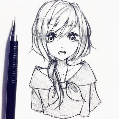 Картинки аниме для срисовки карандашом (69 фото)