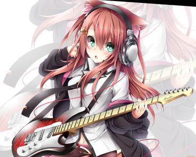 AIGC - anime girl listening to music in the rain by the o - Hayo AI tools