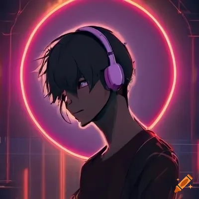 futuristic anime style girl listening to music with headphones. Neural  network AI generated 29614947 Stock Photo at Vecteezy