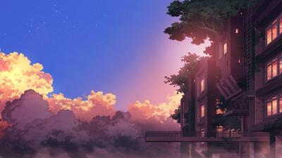 Wallpaper Anime Landscape, Anime, Landscape Painting, Painting, Art,  Background - Download Free Image