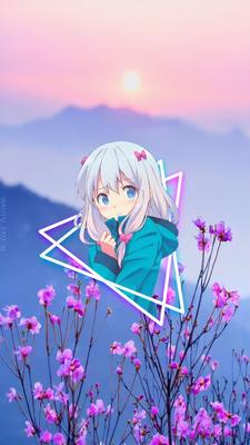 Wallpaper Anime | Фиолетовое искусство, Каваи, Обои