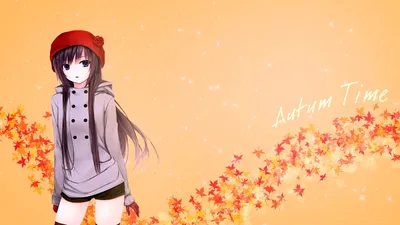 Осенние аниме арты - 62 фото