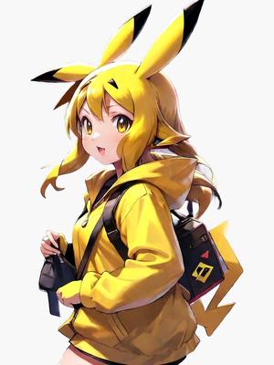 Pokemon Pikachu Anime Girl\" Sticker for Sale by HQualityClothes | Redbubble