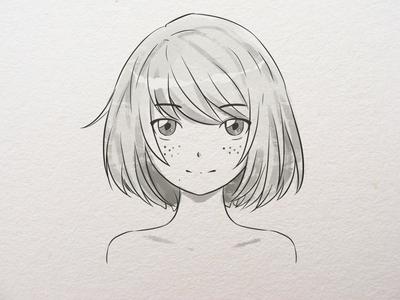 Как нарисовать поэтапно аниме лицо | Разукрашка | Дзен
