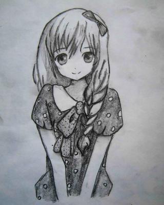 Как нарисовать аниме девушку с косами карандашом поэтапно | Рисунок лица,  Рисунки, Аниме