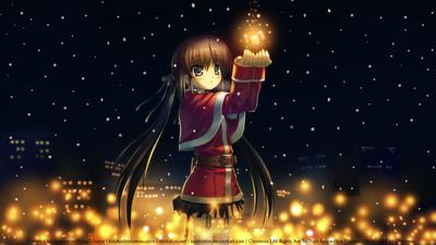 Merry Christmas Beautiful Anime Girl HD Wallpaper - Stylis… | Flickr