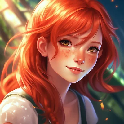 Милые аниме девушки с огненно-рыжими волосами | Аниме Хиёри | Дзен