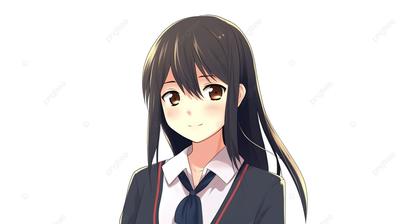 аниме девушка в школьной форме с длинными волосами на заднем плане,  японская школьница фото, школьница, девочка фон картинки и Фото для  бесплатной загрузки