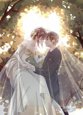 Плакат бумажный с героями аниме Мой счастливый брак - купить недорого