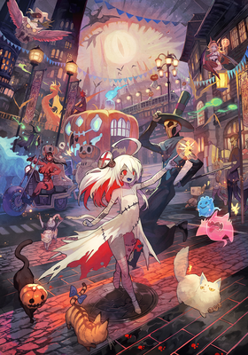 Две аниме девушки в костюмах волчьих кошек держат тыквы, прозрачная  картинка хэллоуина, Хэллоуин, призрак фон картинки и Фото для бесплатной  загрузки
