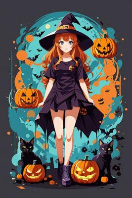 anime art halloween | Halloween drawings, Halloween artwork, Anime halloween