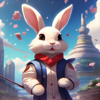 Аниме кролик» — создано в Шедевруме