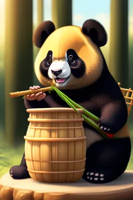 Anime Panda Graphic · Creative Fabrica
