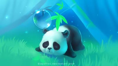 Cute anime panda on Craiyon