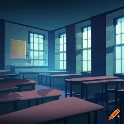 ArtStation - Anime School Hallway