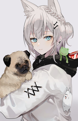 коричневая аниме-девушка со своей собакой-помощницей создала иллюстрация  Иллюстрация штока - иллюстрации насчитывающей бобра, смеяться: 264838822