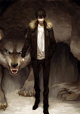 Серый волк Аниу Рисунок Аниме Пакет, СИНИЙ ВОЛК, манга, вымышленный  персонаж, мультфильм png | Klipartz