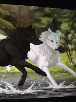 Скачать картинку Аниме волк под дожем бесплатно