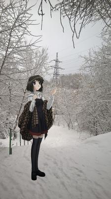Зимний фон аниме (50 фото)