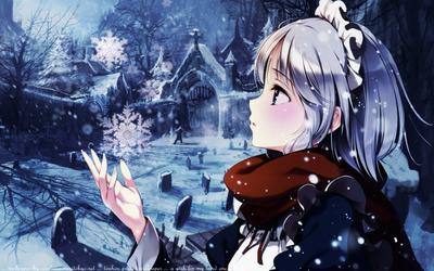 Арты аниме зимние (47 фото) » Картинки, раскраски и трафареты для всех -  Klev.CLUB