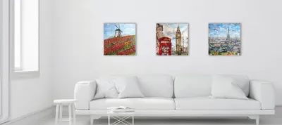 Как правильно украшать стены картинами: количество, размер, схемы —  Roomble.com