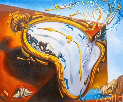 Картина Копия картины Сальвадора Дали \"Мягкие часы в момент первого  взрыва\", художник С. Камский 50x60 SD221105 купить в Москве