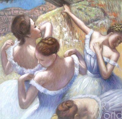 Картина Копия картины Эдгара Дега \"Голубые танцовщицы\" 60x60 SK061411  купить в Москве