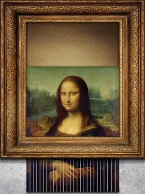Картина в раме с паспарту, репродукция «Мона Лиза (Джоконда)» Леонардо да  Винчи, 40x30см | AliExpress