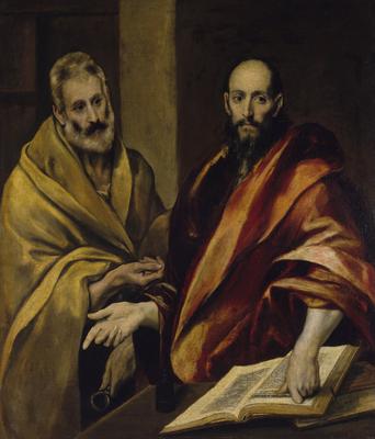 Апостолы Пётр и Павел (картина Эль Греко, Эрмитаж) — Википедия