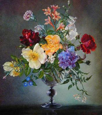 Картина «Цветы в вазе» - Советская живопись купить в Москве | rus-gal.ru