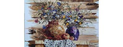 Розы в стеклянной вазе» картина Джанильятти Антонио маслом на холсте —  купить на ArtNow.ru
