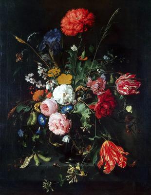 Цветы в вазе», Ян Давидс де Хем — описание картины