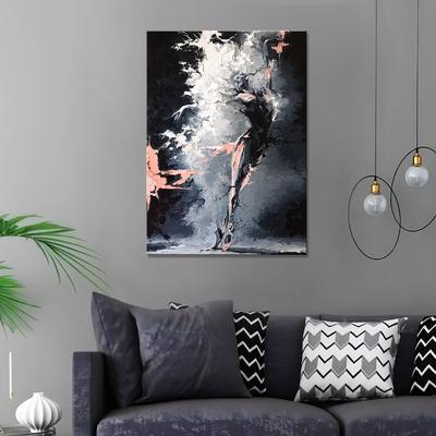 Набор из 2 современных абстрактных белых светло-голубых коричневых ручных  картин на холсте, настенные художественные картины для гостиной,  декоративные настенные плакаты | AliExpress