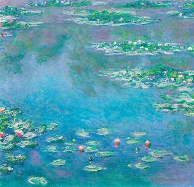 Картина \"Водяные лилии\", N22, копия С. Камского картины Клода Моне 50x60  CM180602 купить в Москве