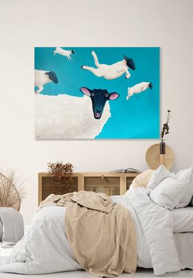 Картина на стену в спальню над кроватью голубая овечки в интернет-магазине  Ярмарка Мастеров по цене 15000 ₽ – TQD34RU | Картины, Москва - доставка по  России