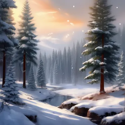 Первый снег» картина Попова Александра маслом на холсте — заказать на  ArtNow.ru