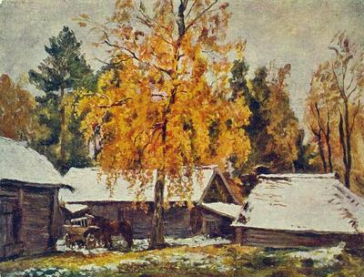 Купить картину Первый снег в Москве от художника Никонов Павел