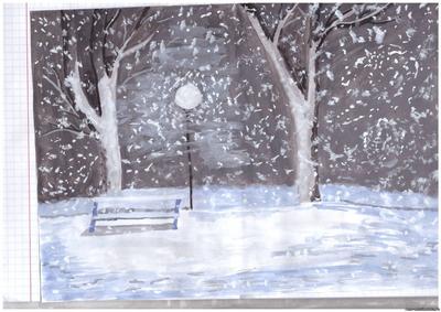 Картина Константина Малютина Первый снег Матовая бумага в раме E21 без  стекла 36х41 см - купить по низкой цене в интернет-магазине OZON  (1264051838)