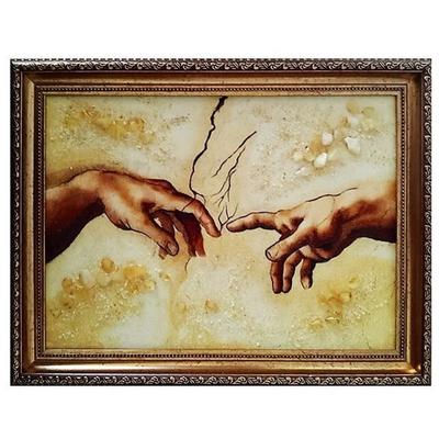 Картина из янтаря \"Две руки\" 40x60 купить в интернет-магазине EXKLUSI