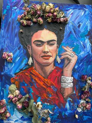 Купить картину (репродукцию) Фрида Кало - Автопортрет в бархатном платье в  Москве