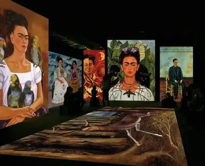 Картина Фрида Кало в красном наряде Артикул s32865 купить в  интернет-магазине Walldeco