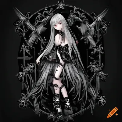 Gothic anime girl: Original character [digital art... (11 Mar 2018)｜Random  Anime Arts [rARTs]: Collection of anime pictures