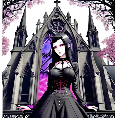 Anime Lolita fashion Gothic architecture Kawaii, Anime, cg Artwork, black  Hair png | PNGEgg