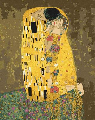 Картина Поцелуй Густав Климт - часть картины из янтаря купить в Украине по  привлекательной цене — Amber Stone
